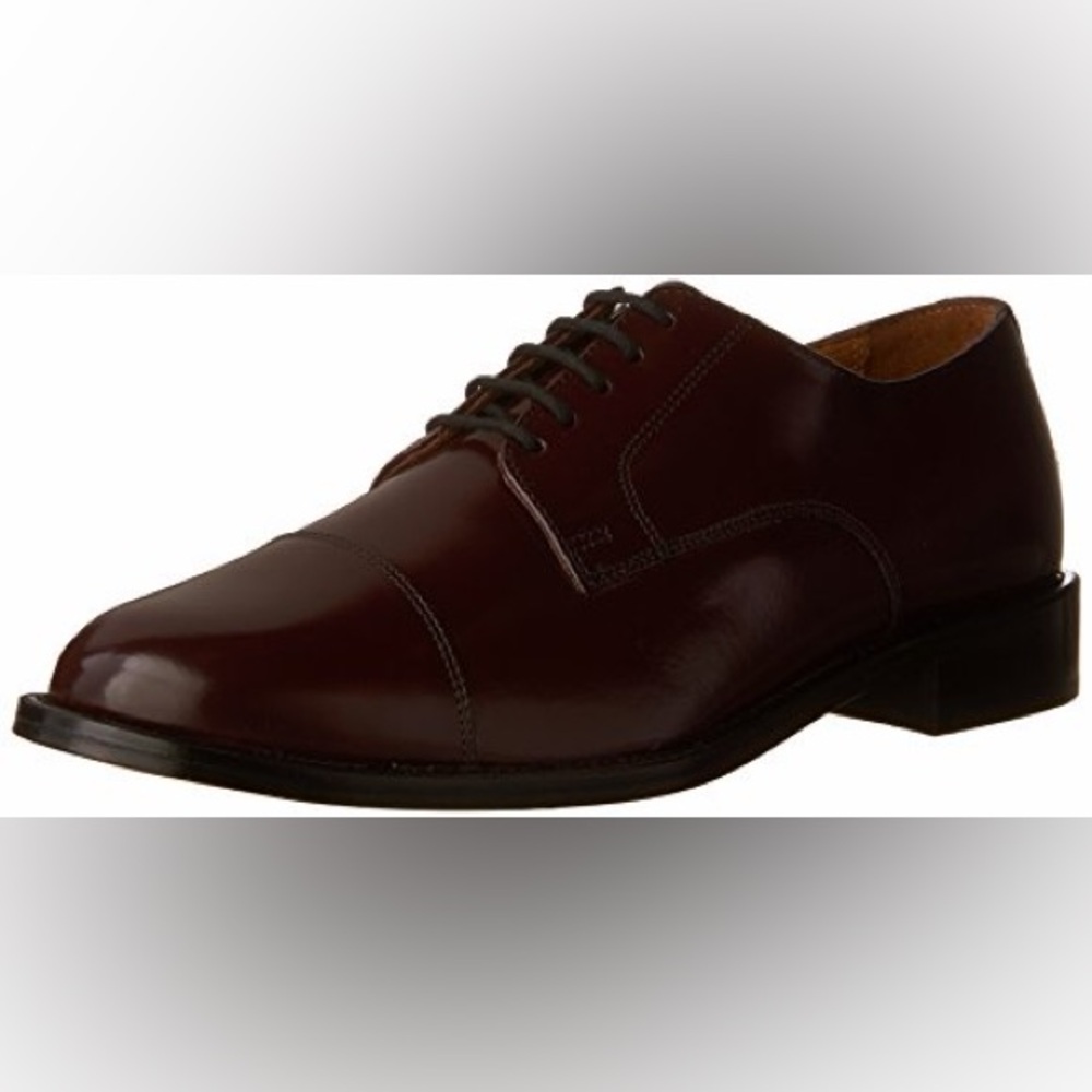 NEW!! Men's Bostonian Andover Classic Burgundy Leather Cap Toe Shoes Size 14N